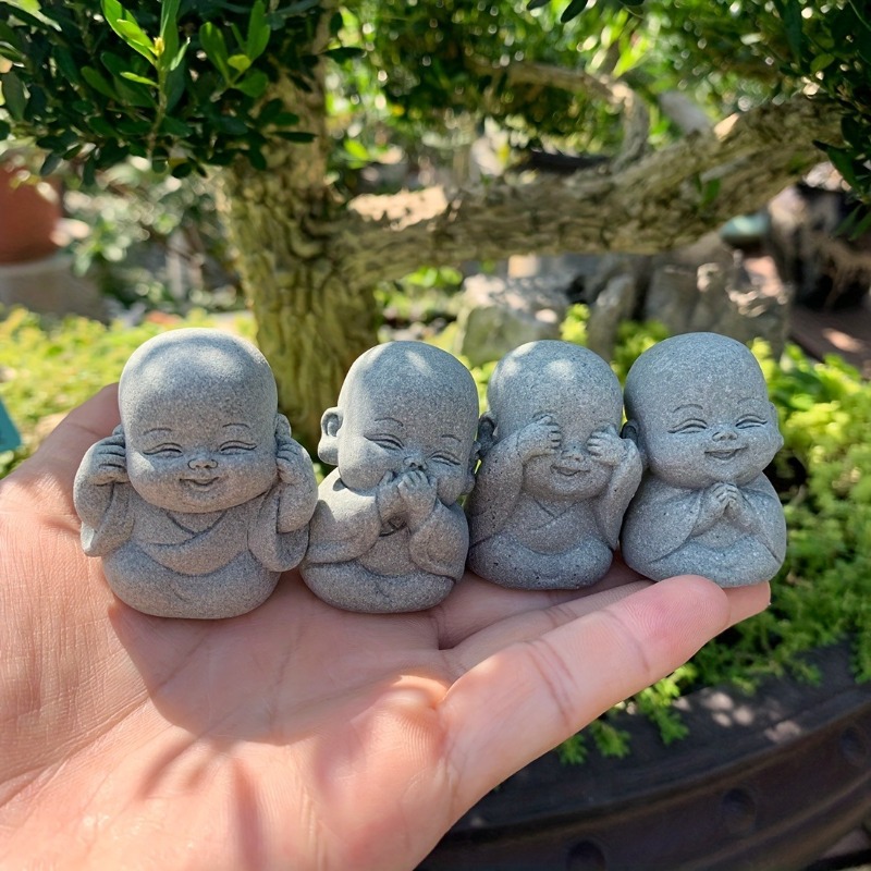 Aquarium Marine Stone - Buddha Stone Statue Little Buddhist Monks
