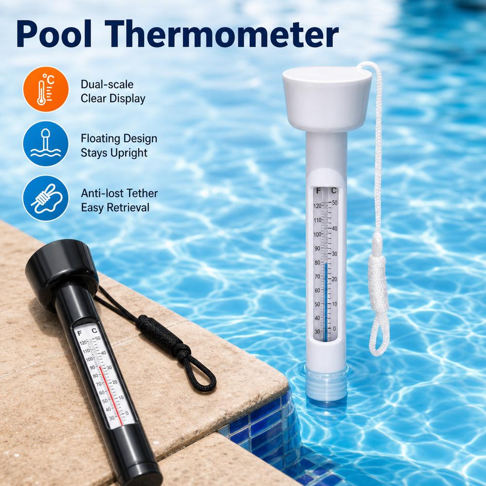 Marine Aquarium Water Analyzer - Floating Pool Thermometer With String Water