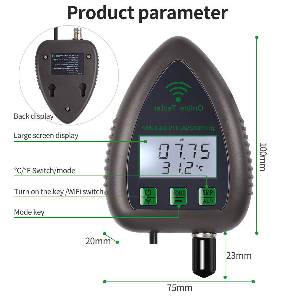 Tuya WiFi 5 in1 Water Quality  - Marine Aquarium Water Analyzer review and price
