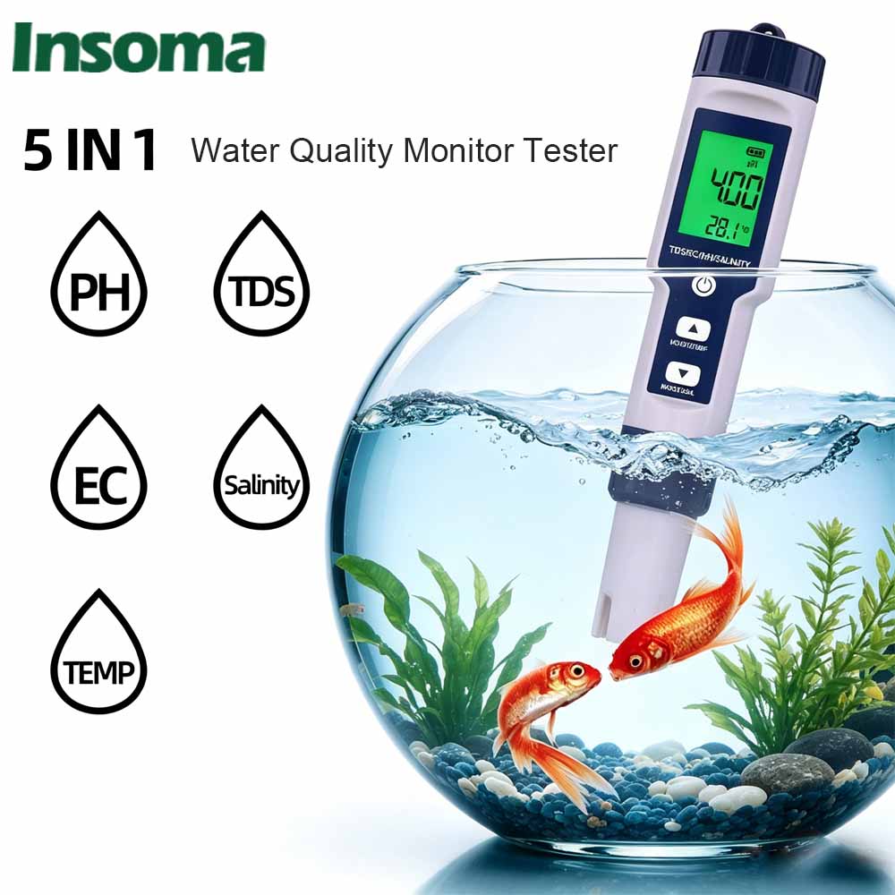 5 In 1 Digital Water Quality T - Marine Aquarium Water Analyzer review and price