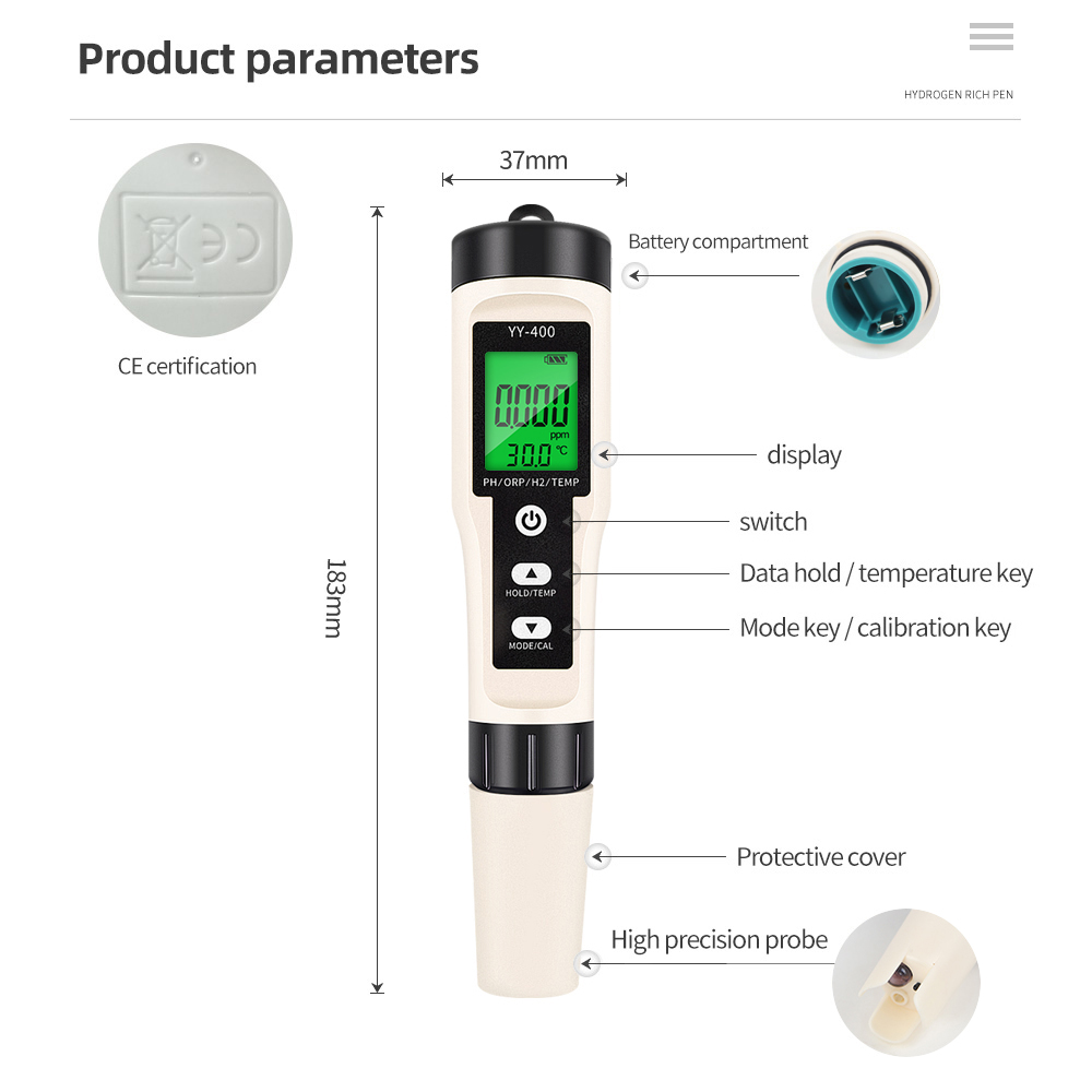 4/3/2 in 1 Optional PH ORP H2  - Marine Aquarium Water Analyzer review and price