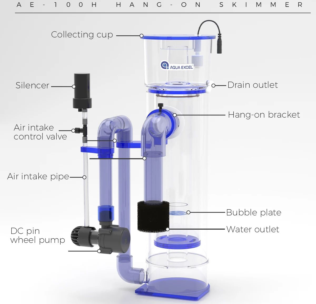 AQUA EXCEL AE-75H/100H Hang-on - Aqua Marine Tank review and price